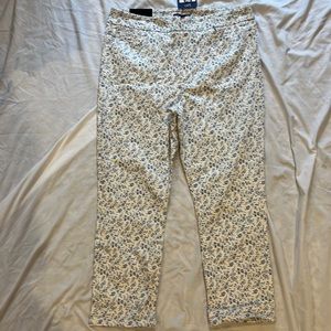 Floral white and blue pants! New with Tags